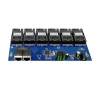 Giwnhvx 7F1E Fast Ethernet Switch Converter PCB 20KM Ethernet Fibra óptica Media Converter Monomodo 1 RJ45 7 SC Puerto de fibra Reemplazo