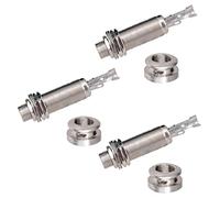 Giwnhvx A1347 3 Pieza Guitarra Bass End Pin Salida Jack 1/4 Pulgada Mono O Estéreo Aplicaciones Plata