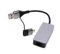 Giwnhvx Adaptador Ethernet de 2,5 G tipo C USB 3.0 a RJ45 LAN 2500 Mbps, tarjeta de red de 2.5 Gigabit, convertidor para portátil NAS
