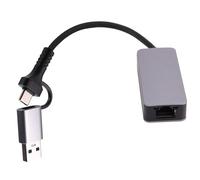 Giwnhvx Adaptador Ethernet de 2.5 Gigabit tipo C USB 3.0 a RJ45 LAN 2500Mbps Tarjeta de red de alta velocidad 2.5G para NAS Laptop PC