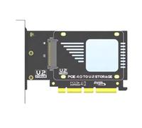 Giwnhvx Adaptador PCIe 4.0 A U.2 (SFF-8639), tarjeta de expansión SSD U.2 GEN5 de 128 Gbps a PCIE X4 X8 X16 para PCIe 4.0/3.0/2.0