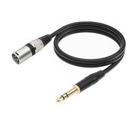 Giwnhvx Cable de interconexión de señal equilibrada de 6,35 mm a XLR macho de 6,35 mm a XLR Cable de conexión para micrófono, cable equilibrado de 500 cm