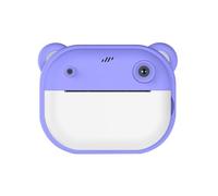 Giwnhvx Cámara de impresión HD Cartoon Mini Dual Camera con impresión con un botón y 2 rollos de papel de impresión