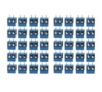 Giwnhvx Conector de bloque de terminales de tornillo de 2 pines de 5,08 mm, montaje en PCB para panel de paso, 40 unidades