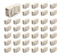 Giwnhvx Conector RJ45 apantallado CAT5E Conector Ethernet para crimpar CAT6 STP 8P8C Tapones de cabeza modular de - 200 unidades