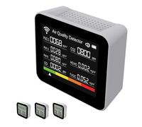 Giwnhvx Detector de calidad del aire Tuya WiFi 20 en 1 CO/CO2/TVOC/HCHO/PM2.5/PM1.0/PM10/Temperatura/Humedad, 3 unidades