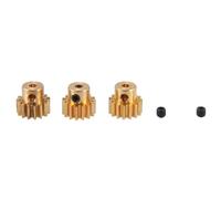 Giwnhvx Engranaje motor piñón en eje 3 piezas 3,175 mm 32DP 48DP 64DP M0.8 para 1/10 1/8 RC Car 3650 3660 Accesorios 15t