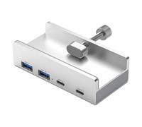 Giwnhvx HUB USB 3.2 de 4 Puertos, Adaptador Divisor USB 3.2 de Aluminio, Concentrador Múltiple con Clip, Accesorios para PC de 10 G, A