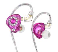 Giwnhvx In Ear Monitor Auriculares Auriculares 11 mm Pet Diafragma Compuesto Auricular Dinámico 3,5 mm Violeta Micrófono