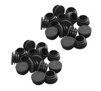 Giwnhvx Juego de 48 patas de mesa con enchufe de 22 mm de diámetro, cubierta redonda de plástico, rosca de tubo insertado