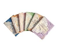Giwnhvx Juego de 96 hojas de papel texturizado para álbumes de recortes y tela de malla, paquete de 6 papeles especiales mixtos para planificador de álbumes de recortes