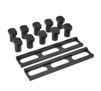 Giwnhvx Juego de bujes de guía de taladro para mesa de carpintería, autocentrado, kit de plantilla de clavija de madera, color negro, fácil de instalar, fácil de usar, 19 mm