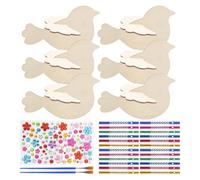 Giwnhvx Juego de manualidades de madera 3D para pájaros de madera para pintar y ensamblar, crea tu propio arte de madera arco iris, regalos de cumpleaños para niñas/
