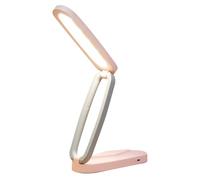 Giwnhvx Lámpara LED de escritorio para oficina, hogar, recargable, plegable y portátil, lámpara de lectura inalámbrica, color rosa