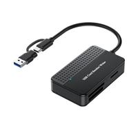 Giwnhvx Lector 4 en 1, lector de tarjetas TF SD MS, adaptador de tarjetas múltiple externo para cámara de computadora, interfaz USB C y USB 3.0, fácil de usar
