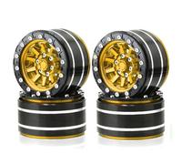 Giwnhvx Llanta de metal de 1.9 pulgadas de diámetro exterior de 55 mm para RC 1/10 12 mm Hex Crawler Car Axial SCX10 90047 CC01 TRX4, 4 piezas de repuesto doradas