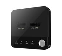 Giwnhvx M.2 Duplicator M.2 a Nvme SSD Enclosure Estación de acoplamiento de disco duro externo con clon para lector SSD M2 HDD
