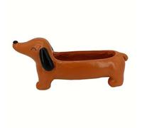 Giwnhvx Maceta para flores de resina para perros - Contenedor para interiores y exteriores Daisy The Dog, contenedor de jardín para flores y plantas pequeñas