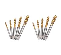 Giwnhvx Macho de roscar helicoidal, macho de rosca, Hss, 10 unidades, métrico, espiral, estriado, machos de rosca para máquina M3, M5, M6, M8