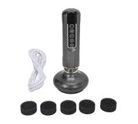 Giwnhvx Masajeador eléctrico GuaSha con 12 engranajes de succión, bolas de acero, presión negativa, ahuecamiento, meridianos, masaje, machien, raspado, gris
