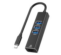 Giwnhvx Nuevo concentrador de red Gigabit tipo C a 3.0HUB sin controlador para teléfono móvil, tableta, portátil, computadora de escritorio a red con cable RJ45