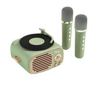 Giwnhvx Old Fashioned Vintage A - Altavoces Bluetooth pequeños con reloj, portátiles, mini altavoces Bluetooth con micrófono inalámbrico C