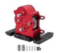 Giwnhvx Overdrive de aluminio de doble transmisión para 1/10 RC Crawler Car LCG SCX10 piezas de actualización rojo
