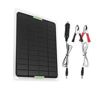 Giwnhvx Panel solar de 20 W, 12 V/5 V, USB 2.0, cargador solar para coche, portátil, monocristalino, de silicona, flexible