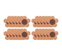Giwnhvx Paquete de 24 posavasos de corcho de 3/8 pulgadas de grosor, posavasos naturales absorbentes con forma de flor de 4 pulgadas, posavasos resistentes al