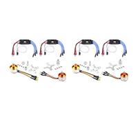 Giwnhvx Paquete de 4 motores Outrunner sin escobillas 2212 1400Kv/2200Kv con soporte 10T/6T+30A ESC para aviones RC Quadcopter UFO