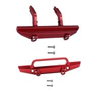 Giwnhvx Parachoques delantero y trasero de metal para 1/18 RC Crawler Car TRX4-M TRX4M, piezas mejoradas, color rojo