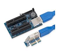 Giwnhvx PCI-E - Cable de extensión a Pcie de doble puerto 4 cables adaptadores PCI-E para tarjeta de expansión