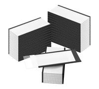 Giwnhvx Porta etiquetas magnéticas 4 porta etiquetas de canal C de 2 pulgadas con protecciones de plástico transparente e inserciones de papel blanco, 50 juegos