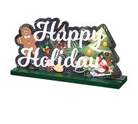 Giwnhvx Precioso Adorno de Madera de Navidad para el Día de la Navidad Decoraciones de Mesa de Madera Artesanía Decoración de Navidad para la Fiesta en, B