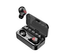 Giwnhvx S10Pro - Auriculares Bluetooth 5.2 bilaterales estéreo táctiles con pantalla digital de 2200 MA, caja de carga, color negro