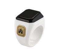 Giwnhvx Smart Ring - Contador electrónico con Bluetooth, contador de dedos, recordatorio, tiempo de adoración, 20 mm, color blanco