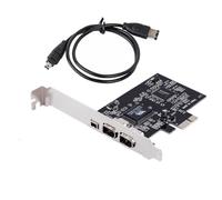 Giwnhvx Tarjeta PCI-E Express, 1394a IEEE 1394b, cable de tarjeta controladora, transferencia de datos de alta velocidad, edición de video, grabación de audio, fácil de usar