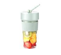Giwnhvx Vaso de Licuadora PortáTil y Tapa de Viaje, con Carga USB, Hace Batidos y Batidos Cremosos, Exprimidor de Frutas para Cocina, Verde