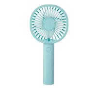 Giwnhvx Ventilador de mano portátil recargable, enfriador de aire temporal para viajes, hogar, coche, color azul
