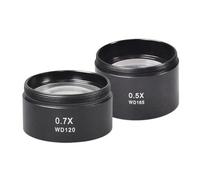 Giwnhvx WD165 0.5X 0.7X WD120 Microscopio Lente de vidrio Barlow Lente de montaje Lente Microscopio Lente Objetivo de Cámara