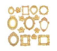 Giwoatln Marcos de Fotos pequeños - Vitrina en Miniatura para casa de muñecas Vintage | Marcos de Fotos en Miniatura en Dorado,para Niños, Niñas, Adolescentes, Jóvenes, Hijos, Hijas, Sobrinos,