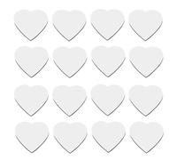 Giyofom 30 imanes de sublimación en forma de corazón en blanco para boda, día de San Valentín, imanes de refrigerador, color blanco