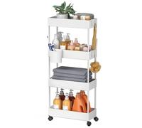 Giyofom Carrito con ruedas con varios pisos, estante de almacenamiento delgado y portátil para cocina, baño, sala de estar - Estantería organizadora para ahorrar espacio B
