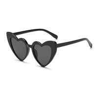 GIYXHU 10 gafas de sol for despedida soltera, decoración for bodas, despedidas, regalo for novia y dama honor, con forma corazón Para Recuerdos De Fiesta(Black-10PCS)