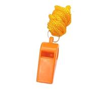 GIYXHU 10 Silbatos con Cordón for Fútbol, Baloncesto, Competiciones Deportivas, Animación, Herramientas for Actividades al Aire Libre, Supervivencia y Arbitraje para Árbitros(Orange)