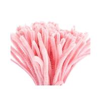 GIYXHU 100/200/300/400/500 Uds. Limpiadores de tuberías con Tallos de Chenilla for niños, Tiras de Palo de Felpa, Juguete Artesanal Educativo, Suministros Hechos a Mano DIY(Pink,300 pcs)