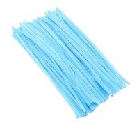 GIYXHU 100 Uds. Tallos de Chenilla artesanales, Tallos de Chenilla Coloridos, Suministros de Arte DIY, Juguetes educativos for niños Hechos a Mano(Light Blue)