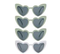 GIYXHU 12 Uds. Gafas de sol for mujer, suministros decoración for fiesta, gafas en forma corazón, despedida soltera, dama honor boda Para Fiestas(Color 2)