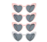 GIYXHU 12 Uds. Gafas de sol for mujer, suministros decoración for fiesta, gafas en forma corazón, despedida soltera, dama honor boda Para Fiestas(Color 1)