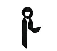 GIYXHU 1Pcs Long Bag Scarf Women Hair Band Lady Accessories Solid Skinny Scarves Headband Satin Ribbon Neck Tie para Llevar A Diario(Black)